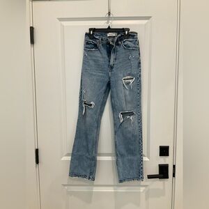 Abercrombie & Fitch Ultra High Rise Ankle Straight Jeans
